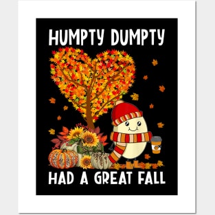 Humpty Dumpty Had A Great Fall Happy Thanksgiving Posters and Art